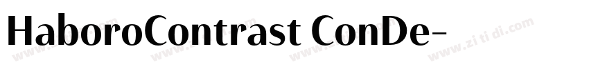 HaboroContrast ConDe字体转换